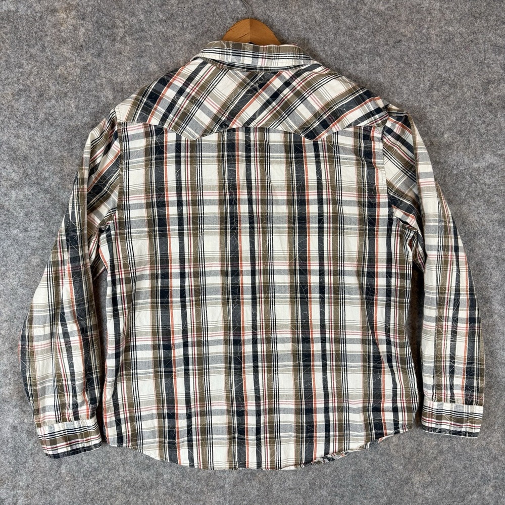 Levis Shirt Mens XL Multicolor Plaid Pearl Snap Outdoors Pockets Western - Picture 2 of 11